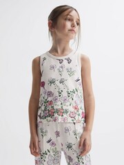Reiss Pink Print Kemi 9-12 yrs Floral Print Vest - Image 3 of 7