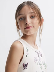 Reiss Pink Print Kemi 9-12 yrs Floral Print Vest - Image 4 of 7