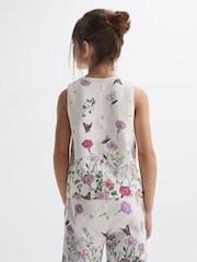 Reiss Pink Print Kemi 9-12 yrs Floral Print Vest - Image 5 of 7