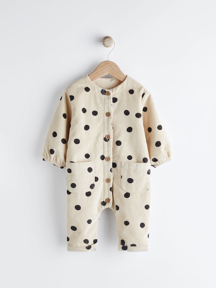 Monochrome Baby Corduroy Jumpsuit (0mths-2yrs) - Image 1 of 7