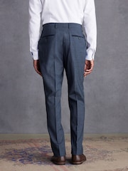 Blue Tailored Fit Signature TG Di Fabio Trim Texture Suit: Trousers - Image 3 of 9