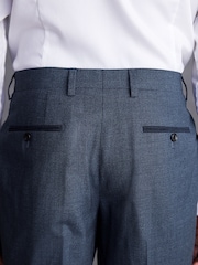 Blue Tailored Fit Signature TG Di Fabio Trim Texture Suit: Trousers - Image 5 of 9