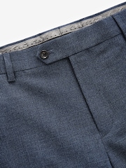 Blue Tailored Fit Signature TG Di Fabio Trim Texture Suit: Trousers - Image 7 of 9