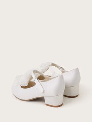 Monsoon Natural Rosette Organza Flower Heels - Image 2 of 3