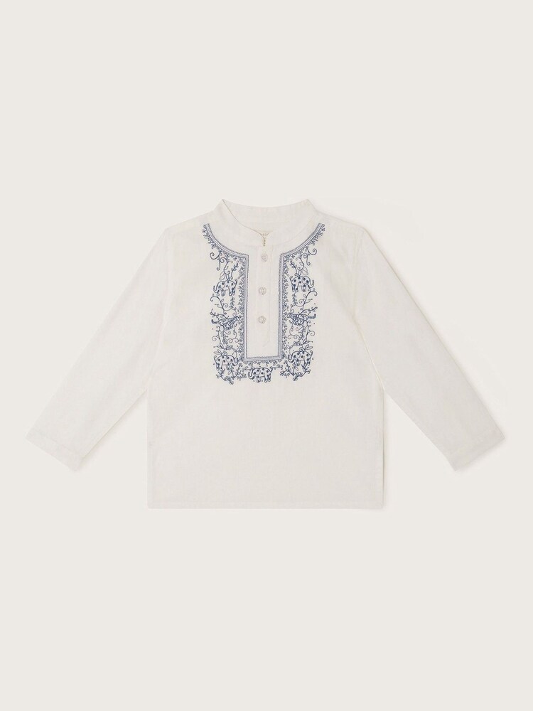 Monsoon Natural Embroidered Kurta - Image 1 of 3