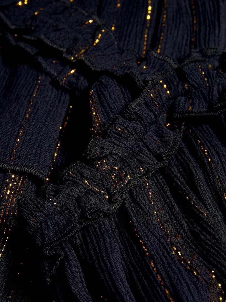 Monsoon Black Frill Metallic Top and Skirt Set - Image 2 of 2