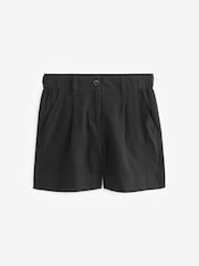 Black Linen Blend Boy Shorts - Image 2 of 3