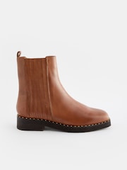 Tan Brown Forever Comfort® Square Toe Chelsea Ankle Boots - Image 2 of 5