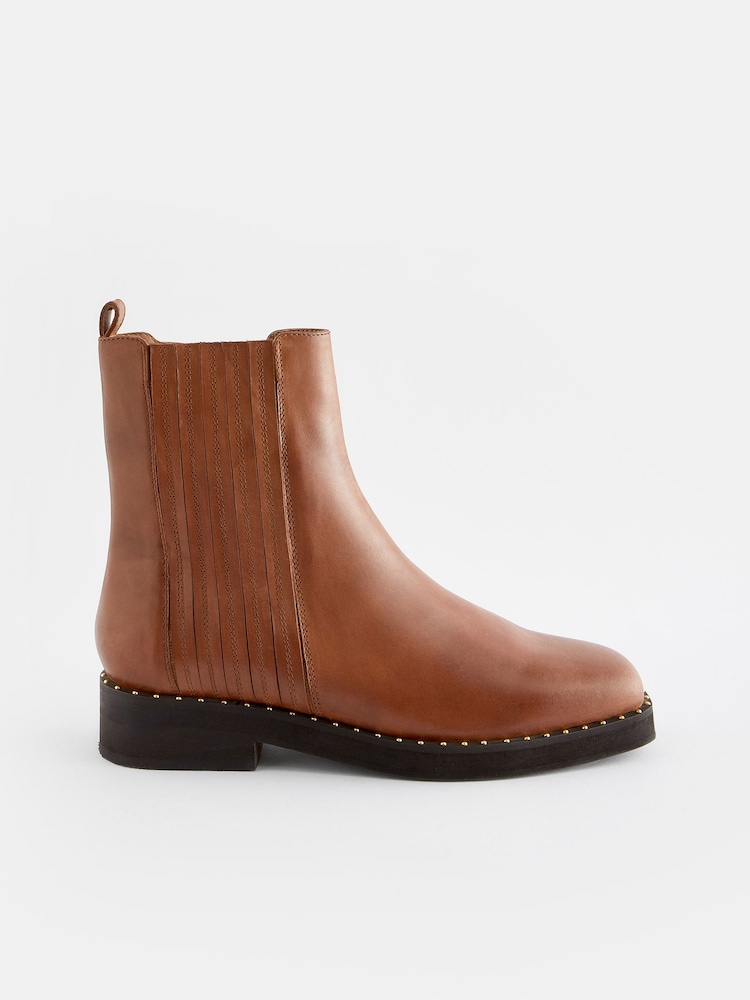Tan Brown Forever Comfort® Square Toe Chelsea Ankle Boots - Image 2 of 5