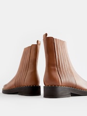 Tan Brown Forever Comfort® Square Toe Chelsea Ankle Boots - Image 3 of 5