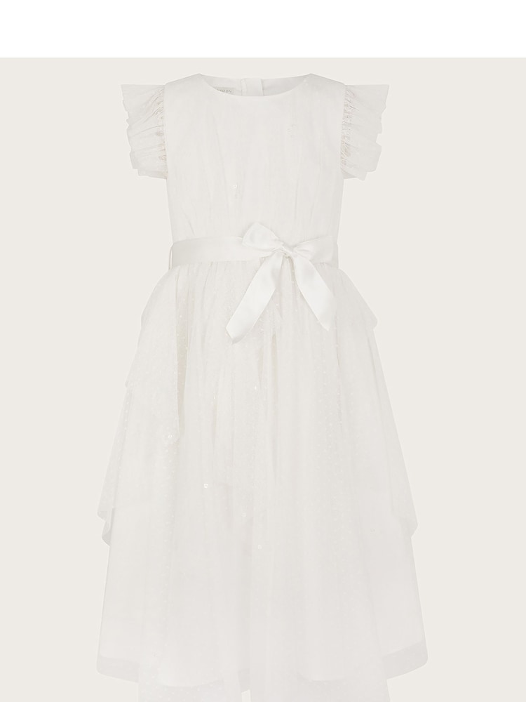 Monsoon Natural Stacie Waterfall Dress - Image 1 of 3