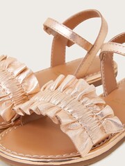 Monsoon Gold Frill Leather Sandals - Image 3 of 3