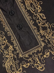 Monsoon Black Embroidered 100% Cotton Kurta - Image 3 of 3