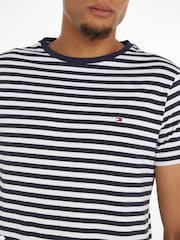 Tommy Hilfiger Blue Core Slim Fit Stretch Crew Neck T-Shirt - Image 3 of 4