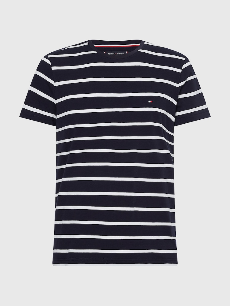 Tommy Hilfiger Blue Core Slim Fit Stretch Crew Neck T-Shirt - Image 4 of 4
