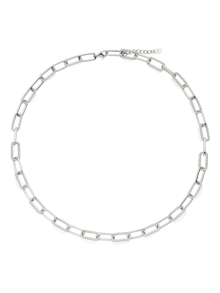 Beaverbrooks Silver Paperchain Necklace - Image 1 of 2