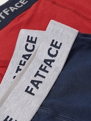 FatFace Red Plain Boxers 2 Pack - Image 2 of 2
