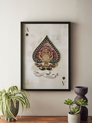 Monochrome Playing Card Framed Wall Art - Image 1 of 1