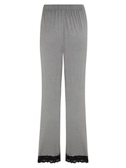 Pour Moi Grey & Black Sofa Loves Lace Soft Jersey Pyjama Bottoms - Image 4 of 4
