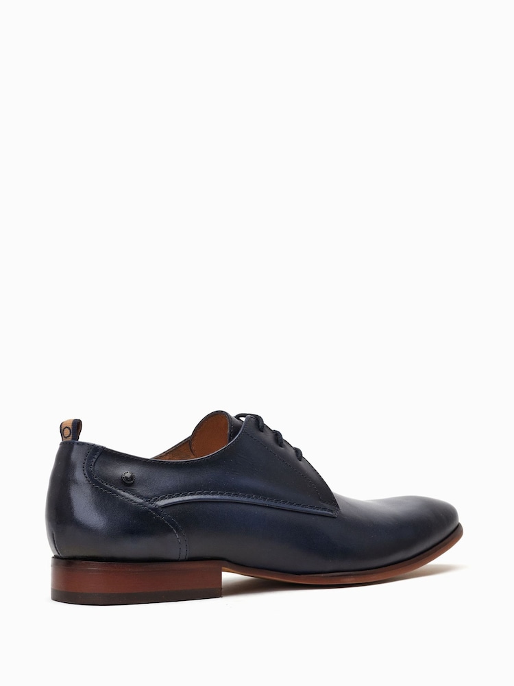 Base London Navy Gambino Lace-Up Derby Shoes - Image 2 of 6 Base London Navy Gambino Lace-Up Derby Shoes - Image 2 of 6
