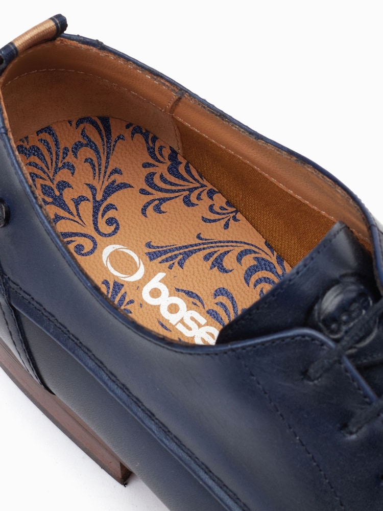 Base London Navy Gambino Lace-Up Derby Shoes - Image 6 of 6 Base London Navy Gambino Lace-Up Derby Shoes - Image 6 of 6