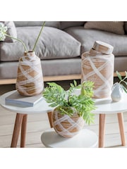 Gallery Home White Reactive Palo Small Vase - Image 2 of 5