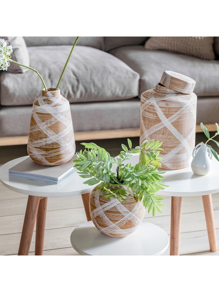 Gallery Home White Reactive Palo Small Vase - Image 2 of 5