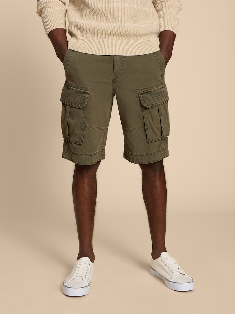 White Stuff Green 100% Cotton Halsall Cargo Shorts - Image 3 of 6