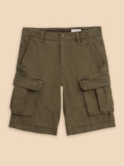 White Stuff Green 100% Cotton Halsall Cargo Shorts - Image 5 of 6