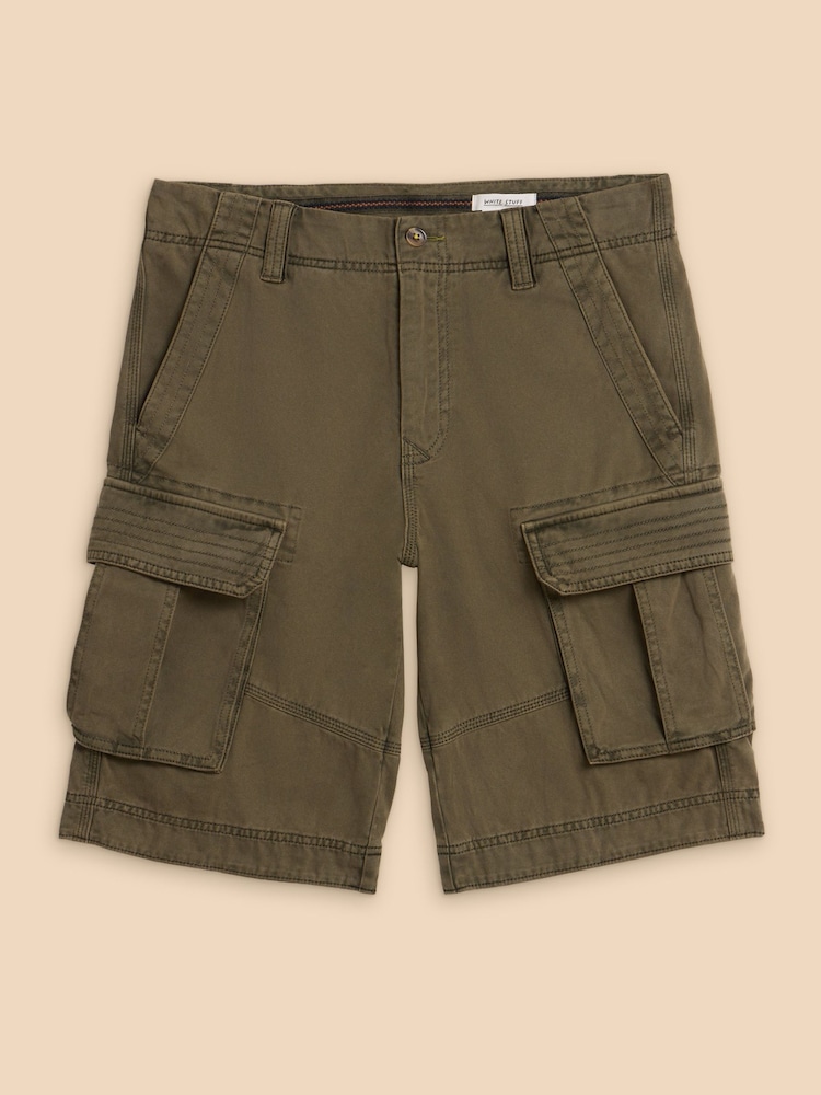 White Stuff Green 100% Cotton Halsall Cargo Shorts - Image 5 of 6