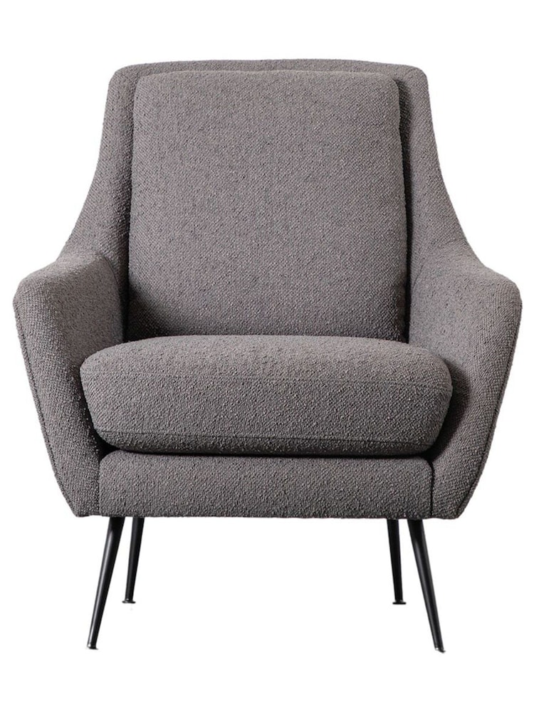 Gallery Home Grey Linen Bessemer Armchair - Image 3 of 3