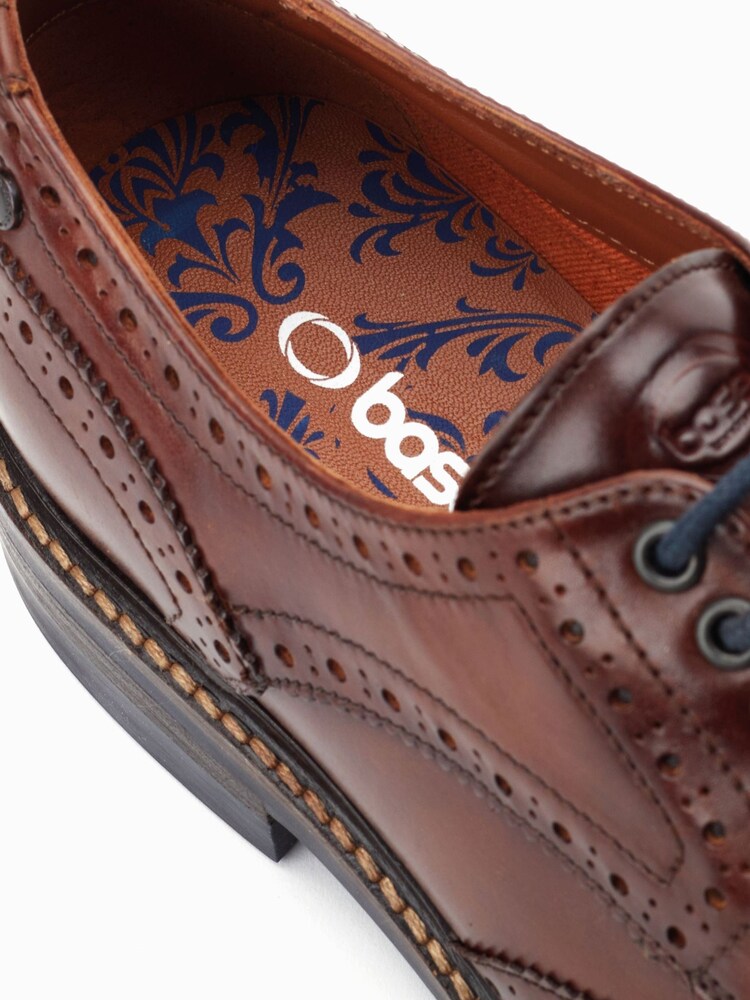 Base London Washed Brown Mawley Lace-Up Derby Shoes - Image 6 of 6 Base London Washed Brown Mawley Lace-Up Derby Shoes - Image 6 of 6