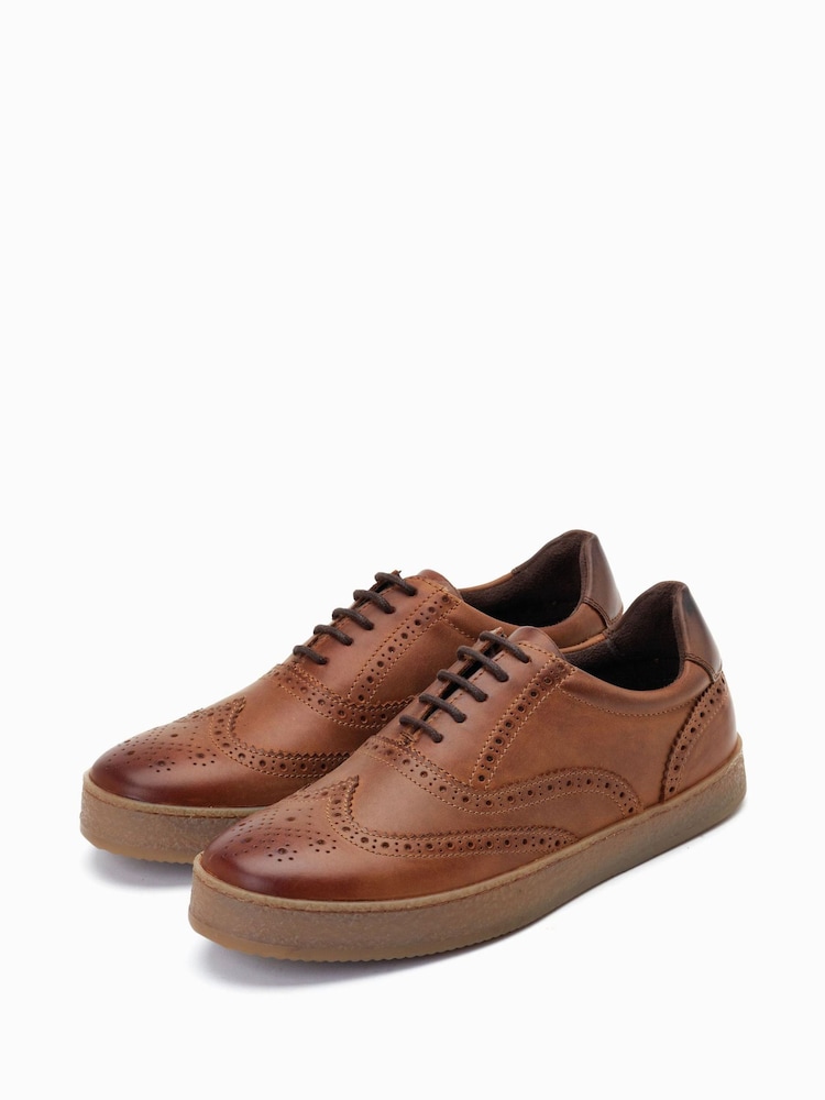 Buy Base London Tan Christo Brogue Sneakers from the Next UK