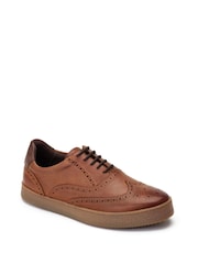 Base London Tan Christo Brogue Sneakers - Image 9 of 11