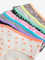 Grey/White/Black Bright Prints Briefs 7 Pack (2-16yrs) - Image 9 of 10