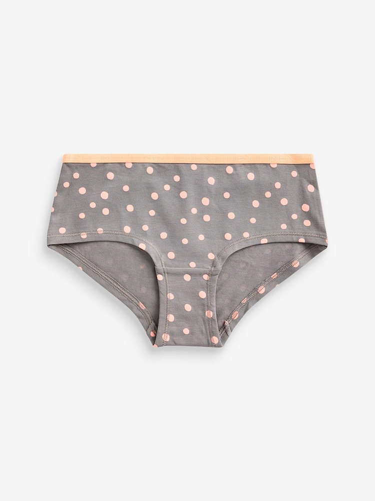 Grey/White/Black Bright Prints Briefs 7 Pack (2-16yrs) - Image 10 of 10