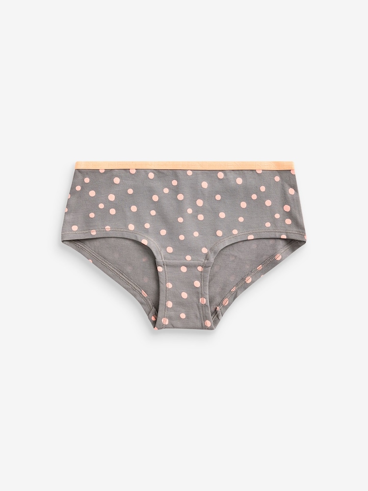 Grey/White/Black Bright Prints Briefs 7 Pack (2-16yrs) - Image 6 of 10