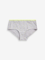 Grey/White/Black Bright Prints Briefs 7 Pack (2-16yrs) - Image 7 of 10