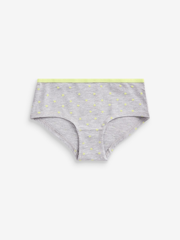 Grey/White/Black Bright Prints Briefs 7 Pack (2-16yrs) - Image 7 of 10