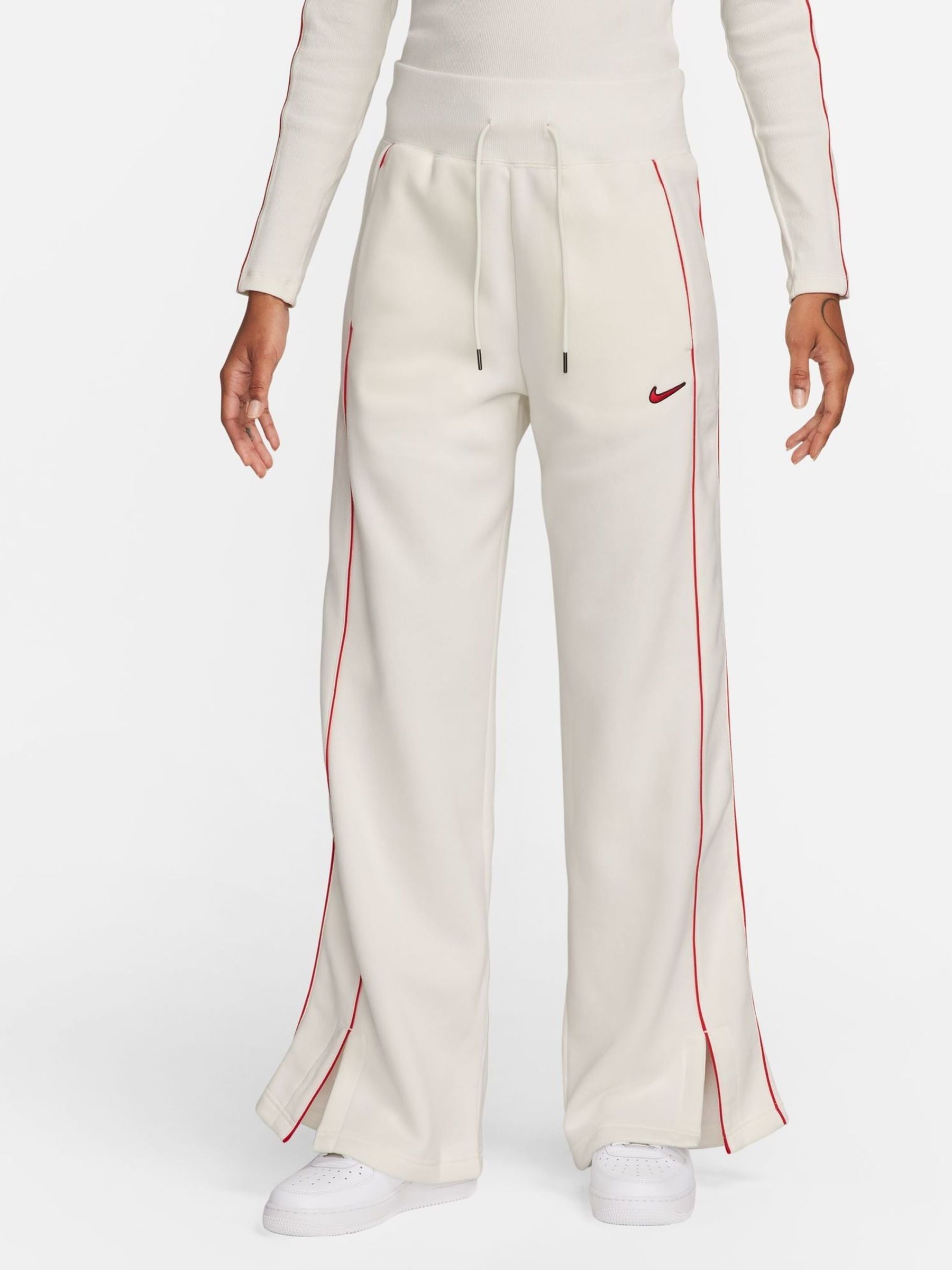 Buy Nike White Side Stripe Fleece Joggers from Next Luxembourg