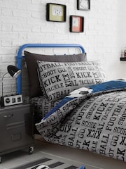 Bedlam Blue Kids Football Duvet Cover And Pillowcase Set - Image 2 of 4