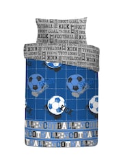 Bedlam Blue Kids Football Duvet Cover And Pillowcase Set - Image 3 of 4
