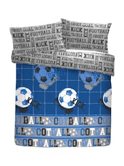 Bedlam Blue Kids Football Duvet Cover And Pillowcase Set - Image 4 of 4