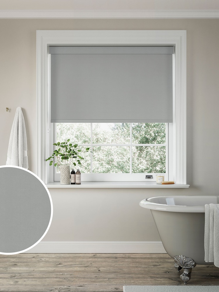 Ash Grey Solstice Made to Measure Blackout Roller Blind - Image 1 of 6