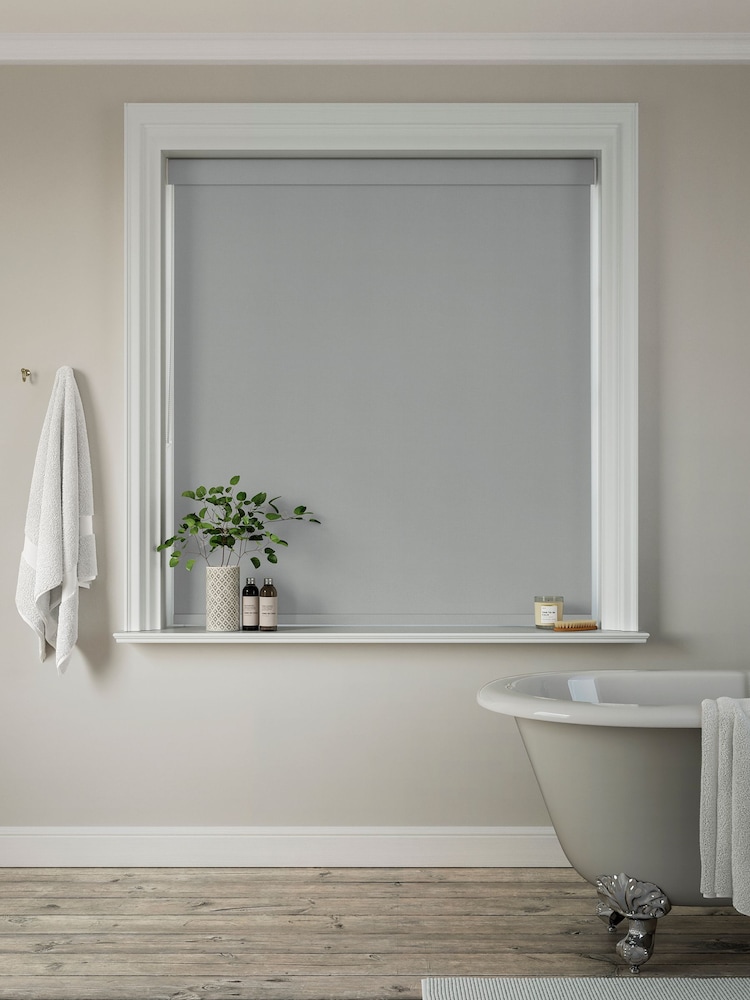 Ash Grey Solstice Made to Measure Blackout Roller Blind - Image 2 of 6
