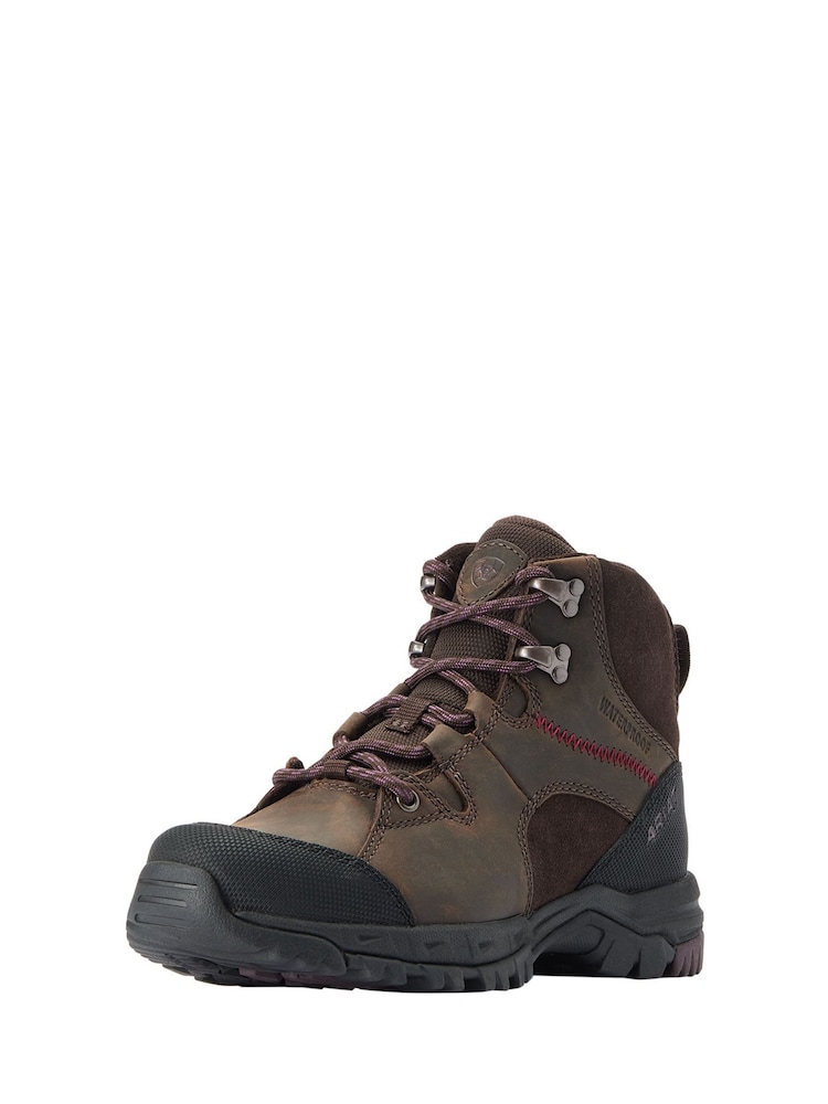 Ariat Skyline Mid H20 Lace-Up Waterproof Hiking Brown Boots - Image 2 of 3