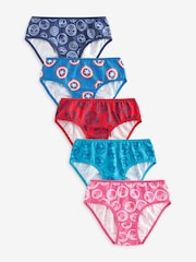 Red/Blue Marvel Briefs 5 Pack (2-12yrs) - Image 1 of 8
