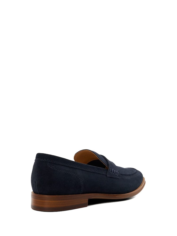 Dune London Blue Standard Fit Sulli Natural Sole Penny Loafers - Image 5 of 6