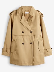 Beige Short Trench Coat - Image 6 of 7