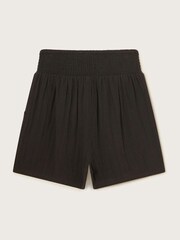 Monsoon Black 100% Cotton Cheesecloth Shorts - Image 2 of 3